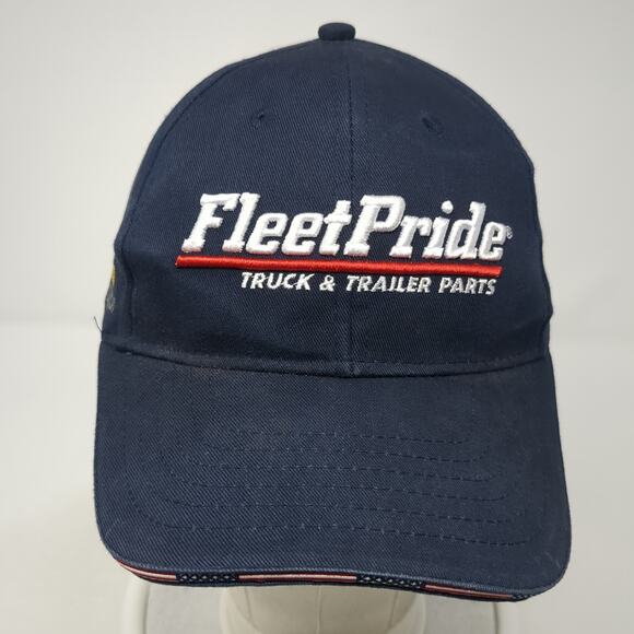 Fleet Pride Truck & Trailer Parts U.S. Flag Strapback Baseball Cap Blue One Size - Picture 2 of 9